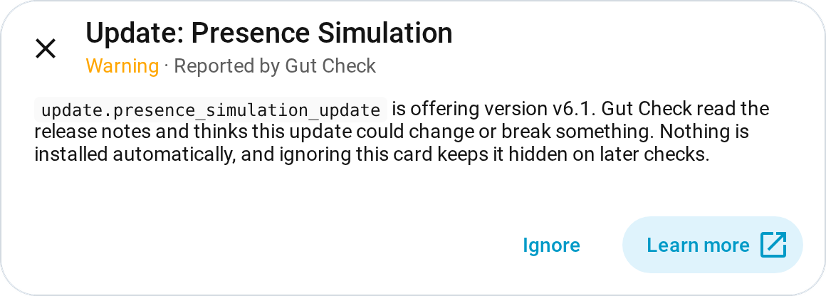 Possibly breaking update card, opened