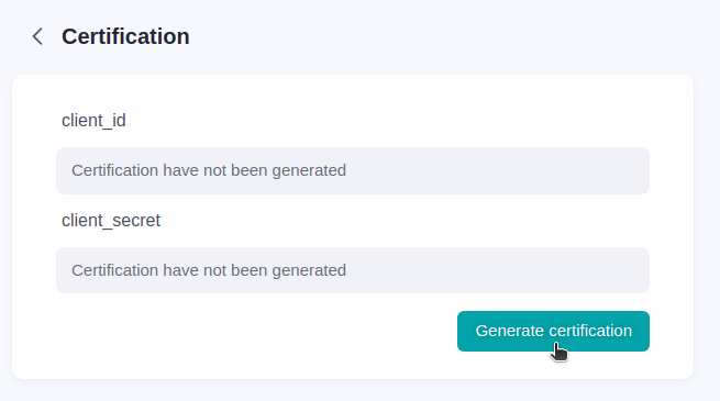 Generate Certification