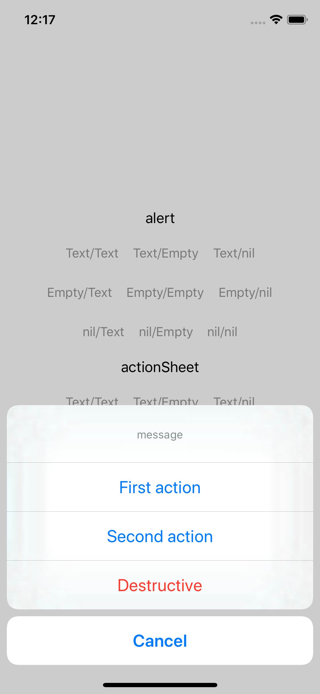 actionSheetEmptyText