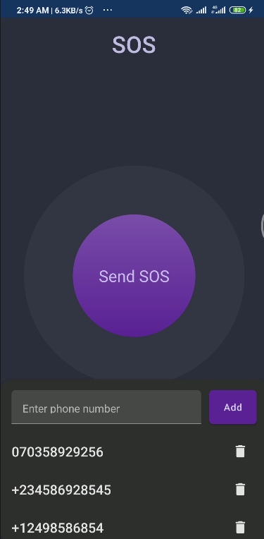 SOS App Preview