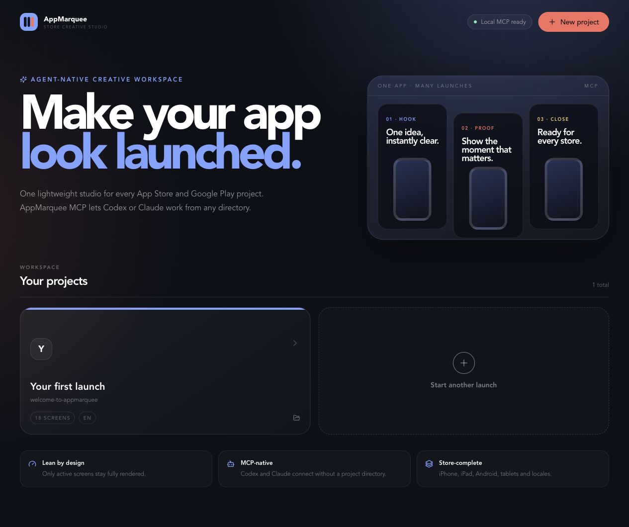 AppMarquee project workspace