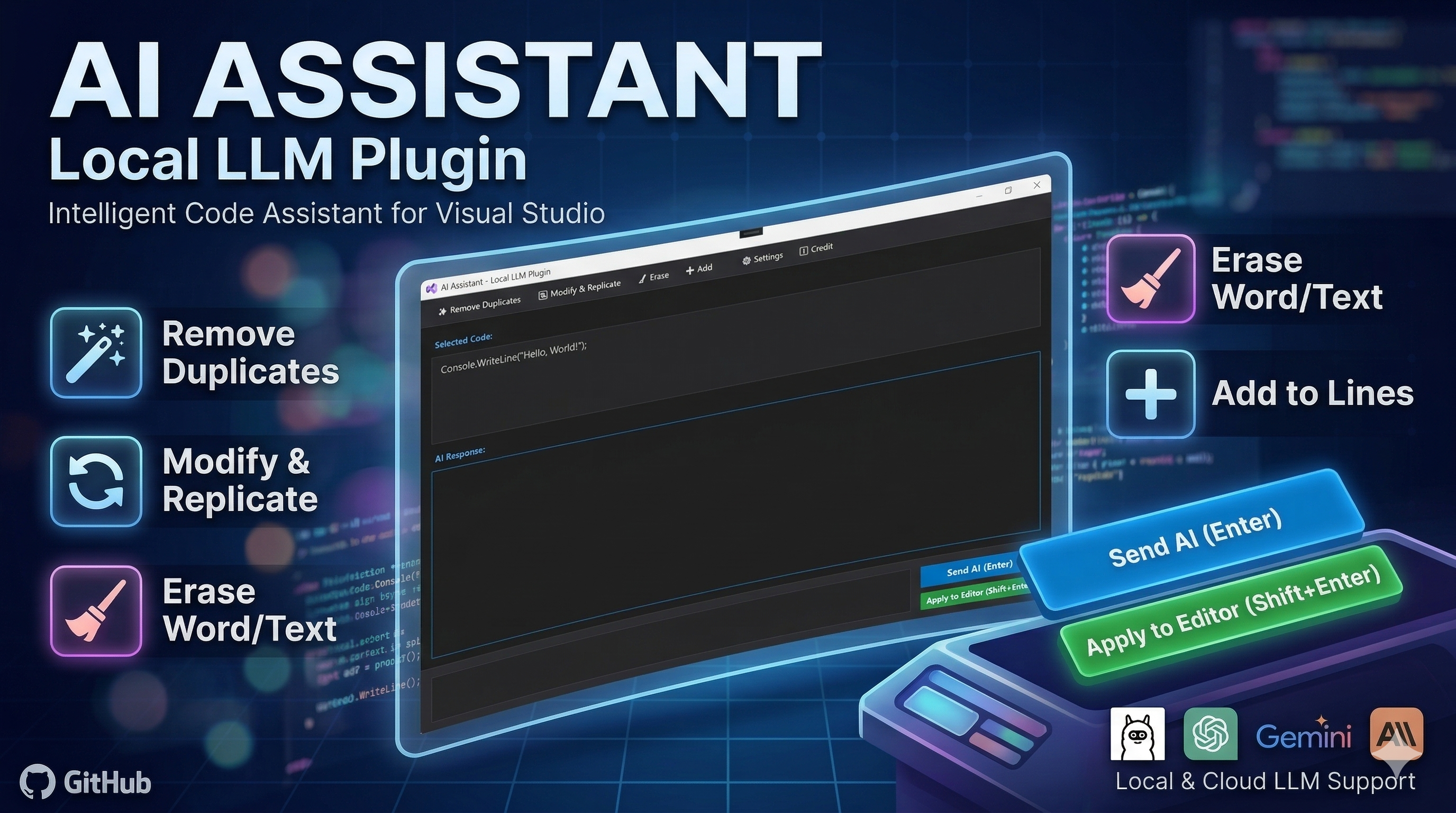 Screenshot of the AI Assistant Interface