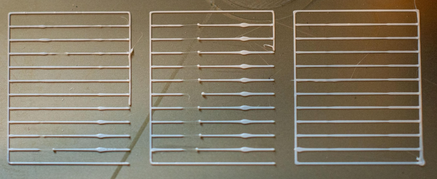 Calibration pattern compared with the control and results