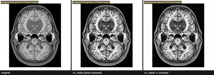 脳 MRI 風画像のコントラスト強調