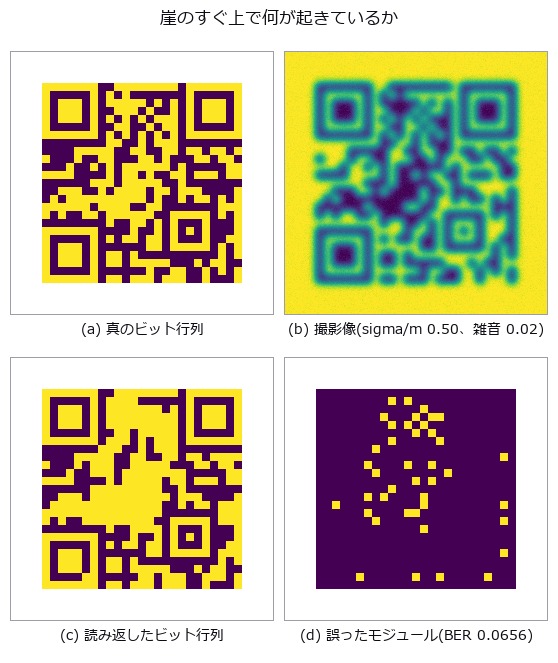 Reading a Binary Matrix Code — Geometry Always Dies First