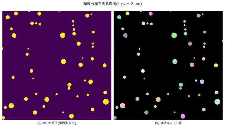Particle Size Distribution From Images — Merging and Edge Cuts Pull Opposite Ways and Cancel