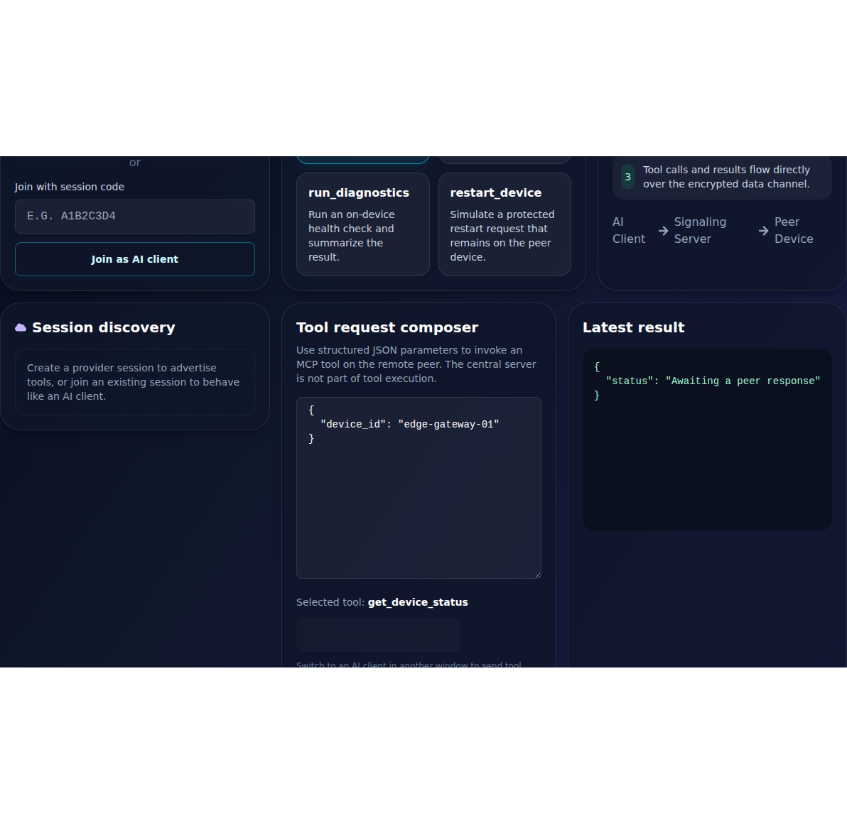 Peer MCP session setup