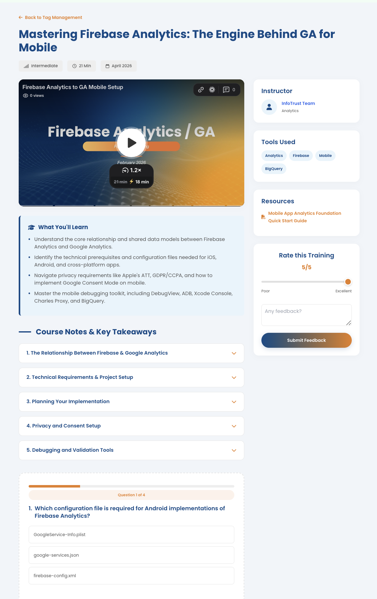 Training and course app built with FuseBase Flow