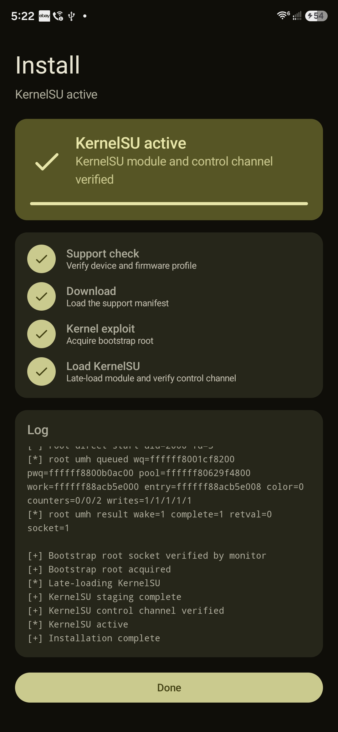 Root My Galaxy showing KernelSU active on SM-S928U1