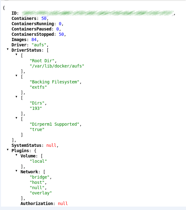 Information about the Docker Daemon