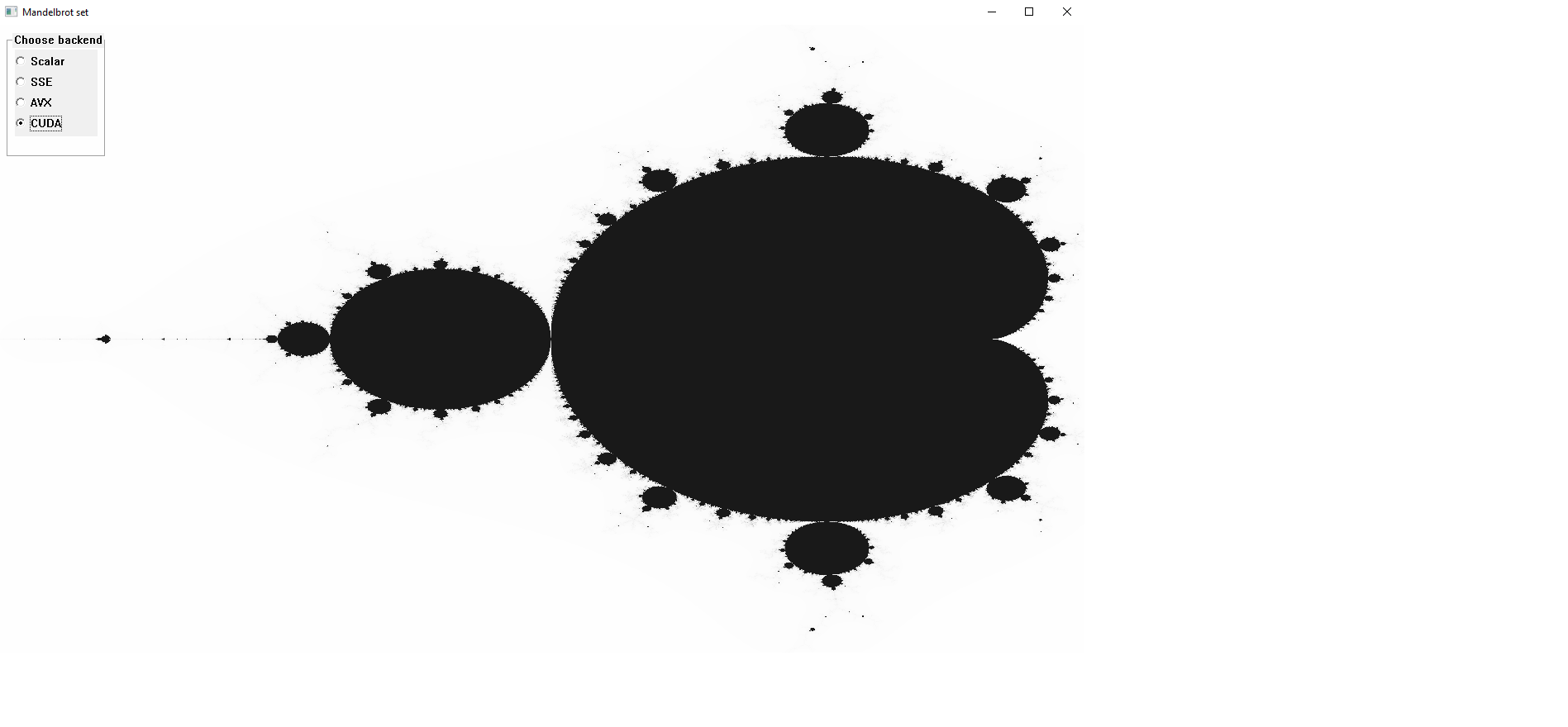 Mandelbrot GUI