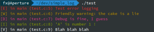 Testing program for Simple Log