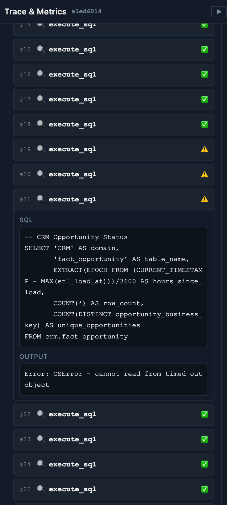 SQL trace