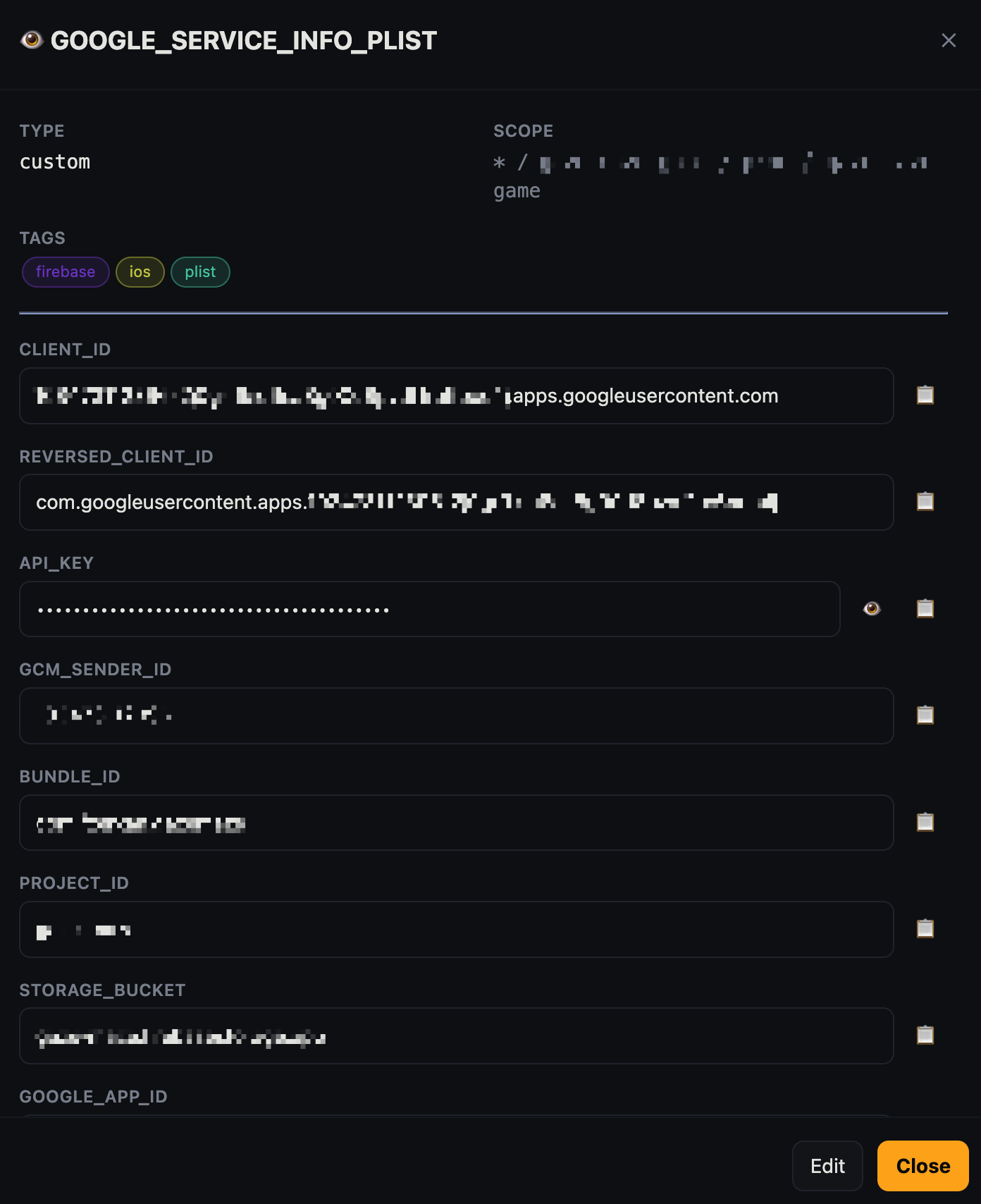 Custom key/value secret form