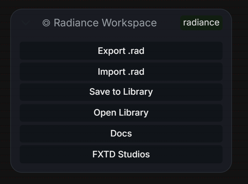Radiance Workspace
