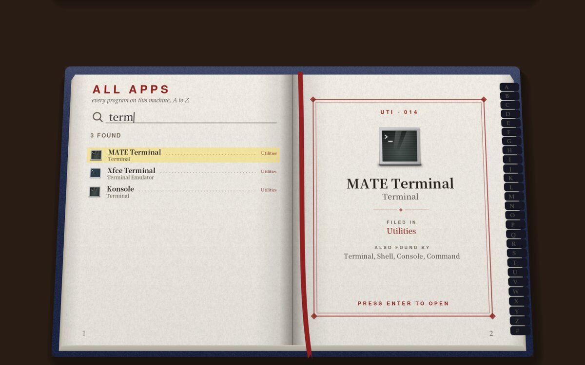 The ALL APPS book searching for 