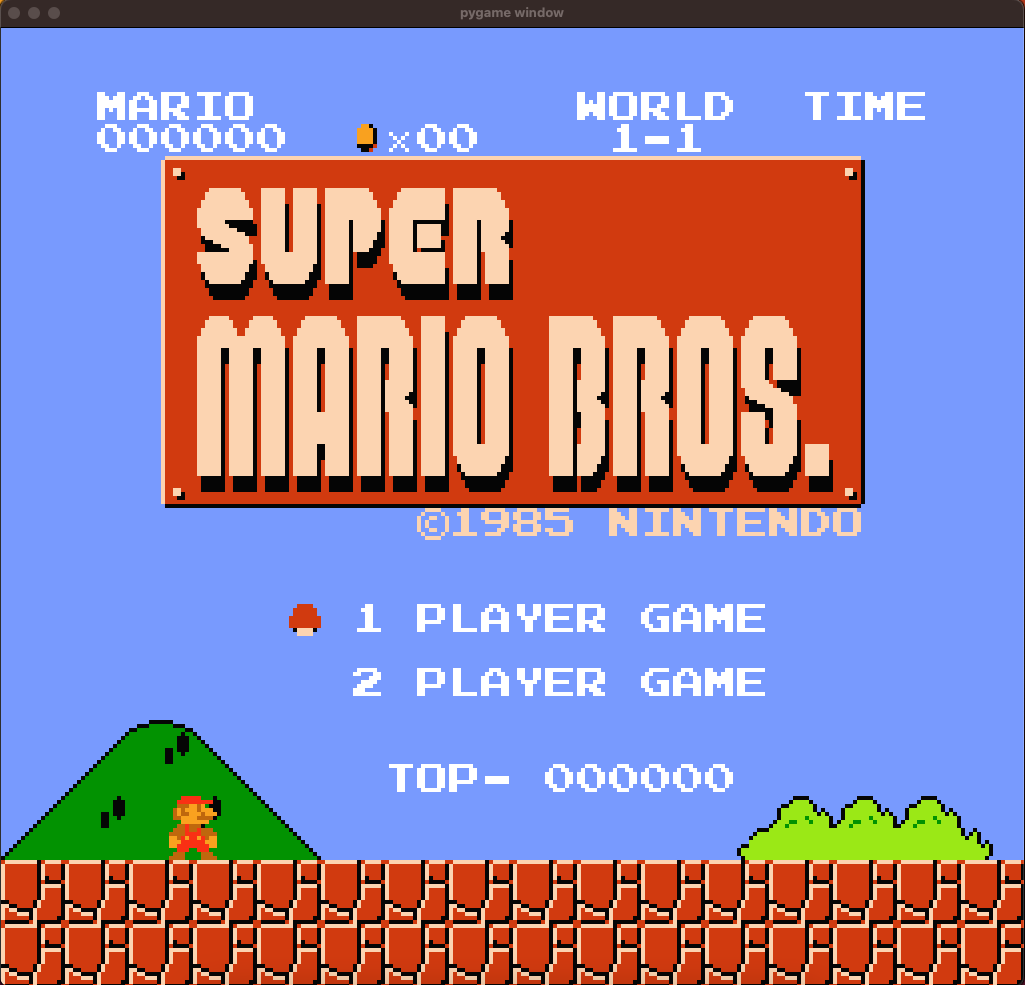 Super Mario Bros. title screen