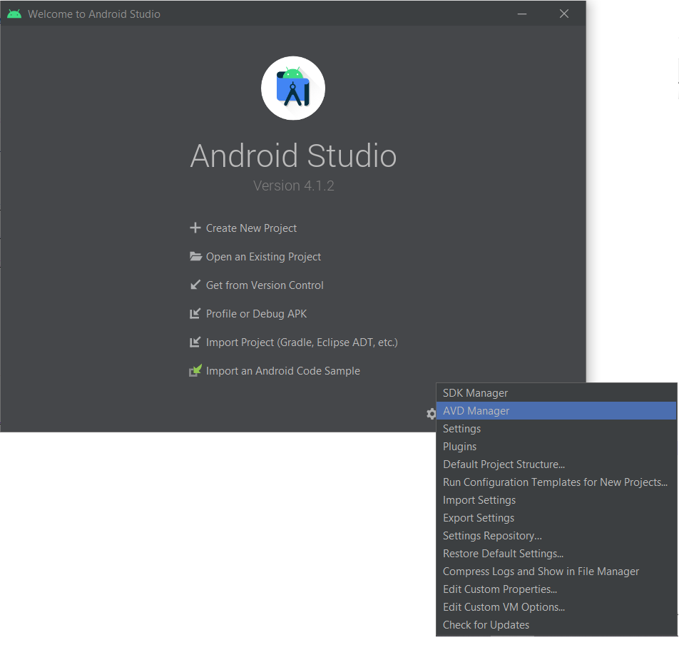 AndroidStudioAVDmanager