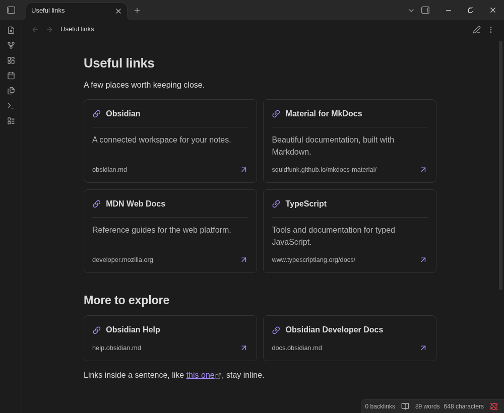 Pretty URL cards in Obsidian Reading view, including automatic cards for a plain link list.