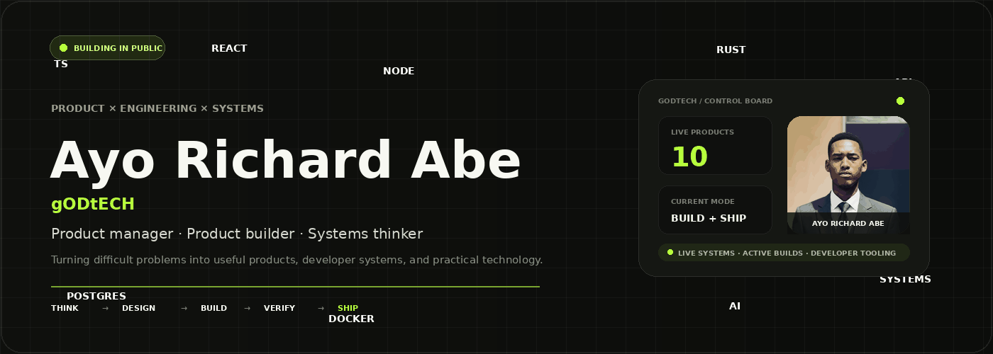 Ayo Richard Abe gODtECH profile hero