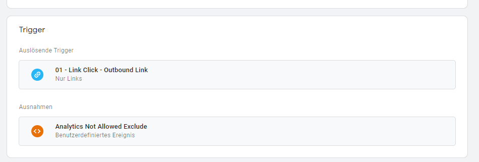 Google Tag Manager Triggerkonfiguration