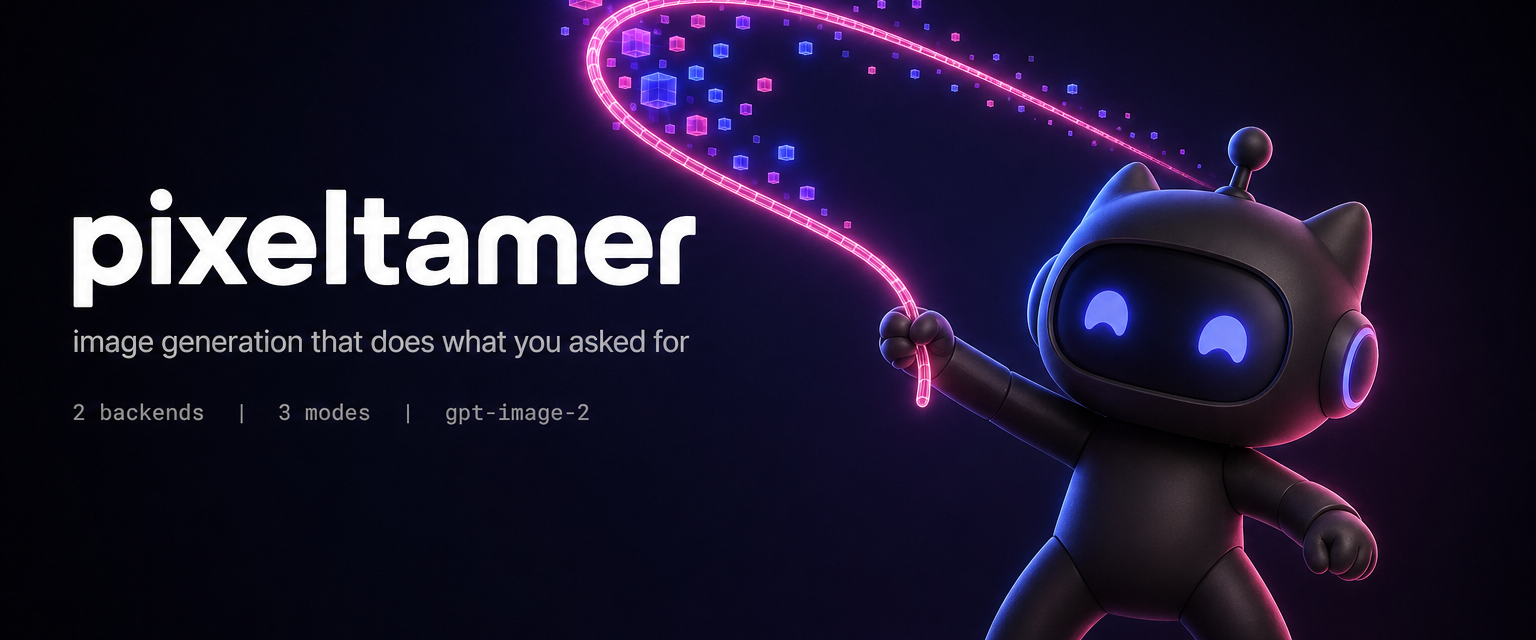pixeltamer — image generation skill for AI coding agents