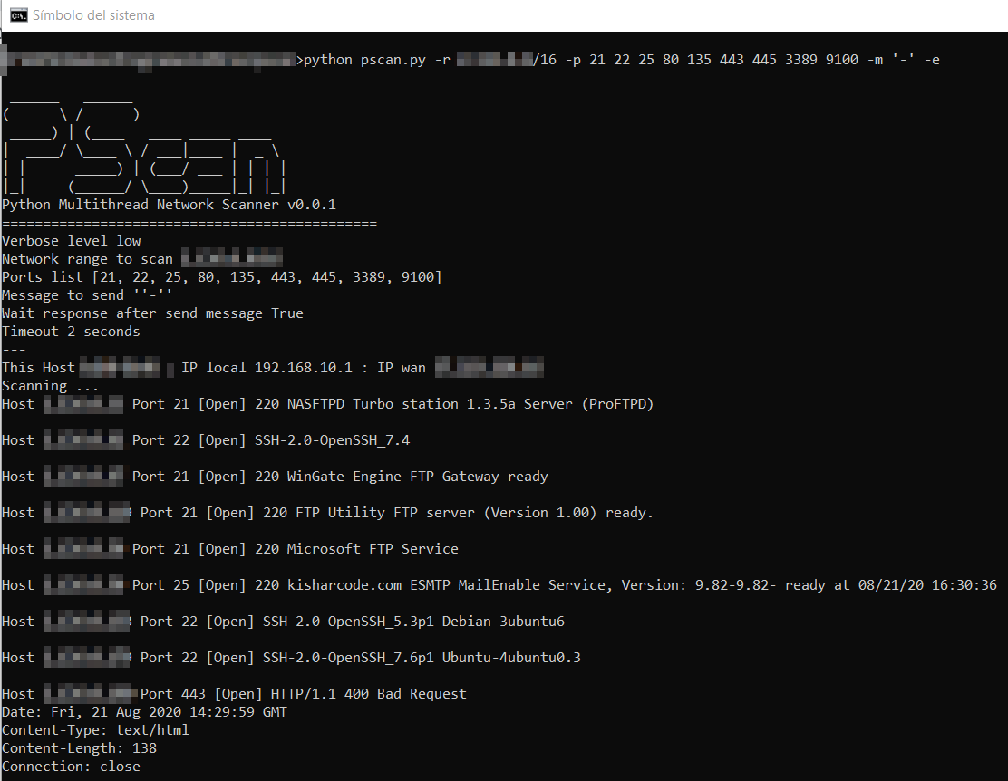 pscan screenshot