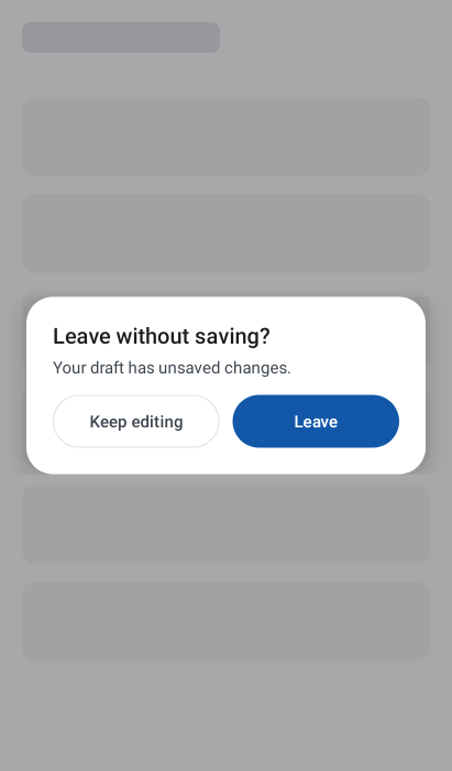 Default confirmation