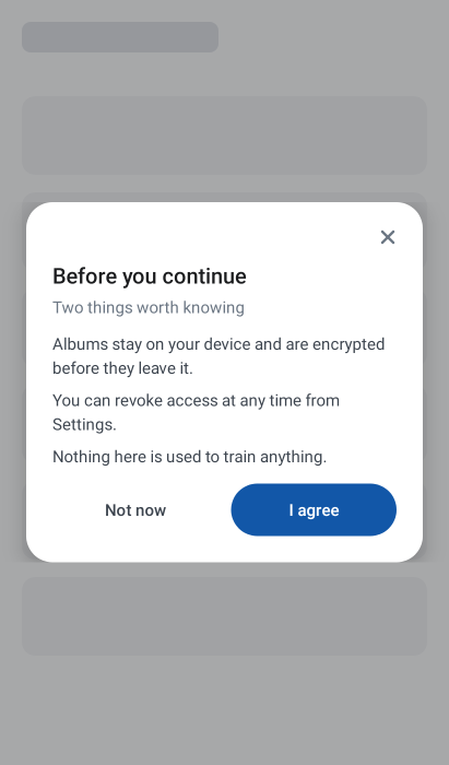 Rich content dialog