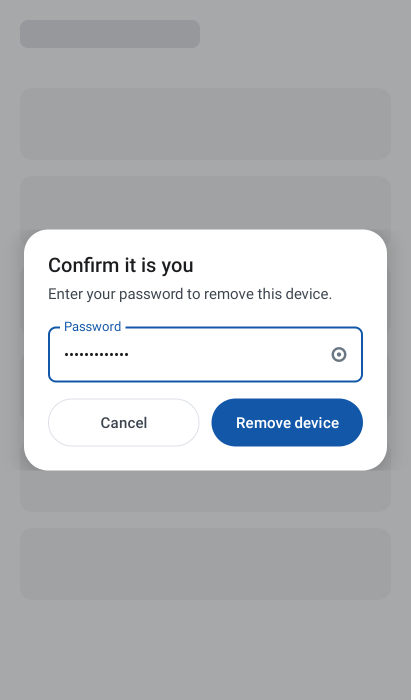 Password input