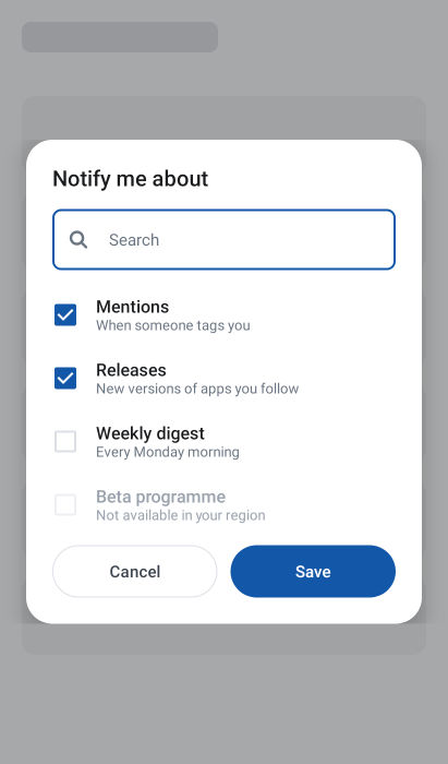 Multiple selection