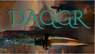 DAGGR logo --- a dagger over the letters DAGGR