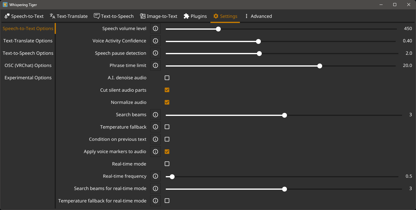 Advanced Settings Tab