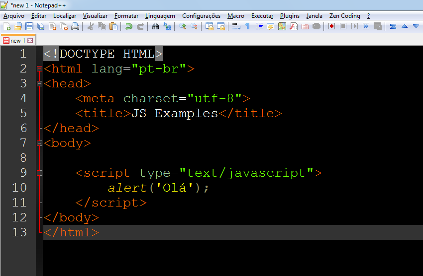Código HTML + JavaScript