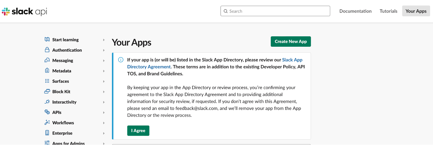 Create a Slack App
