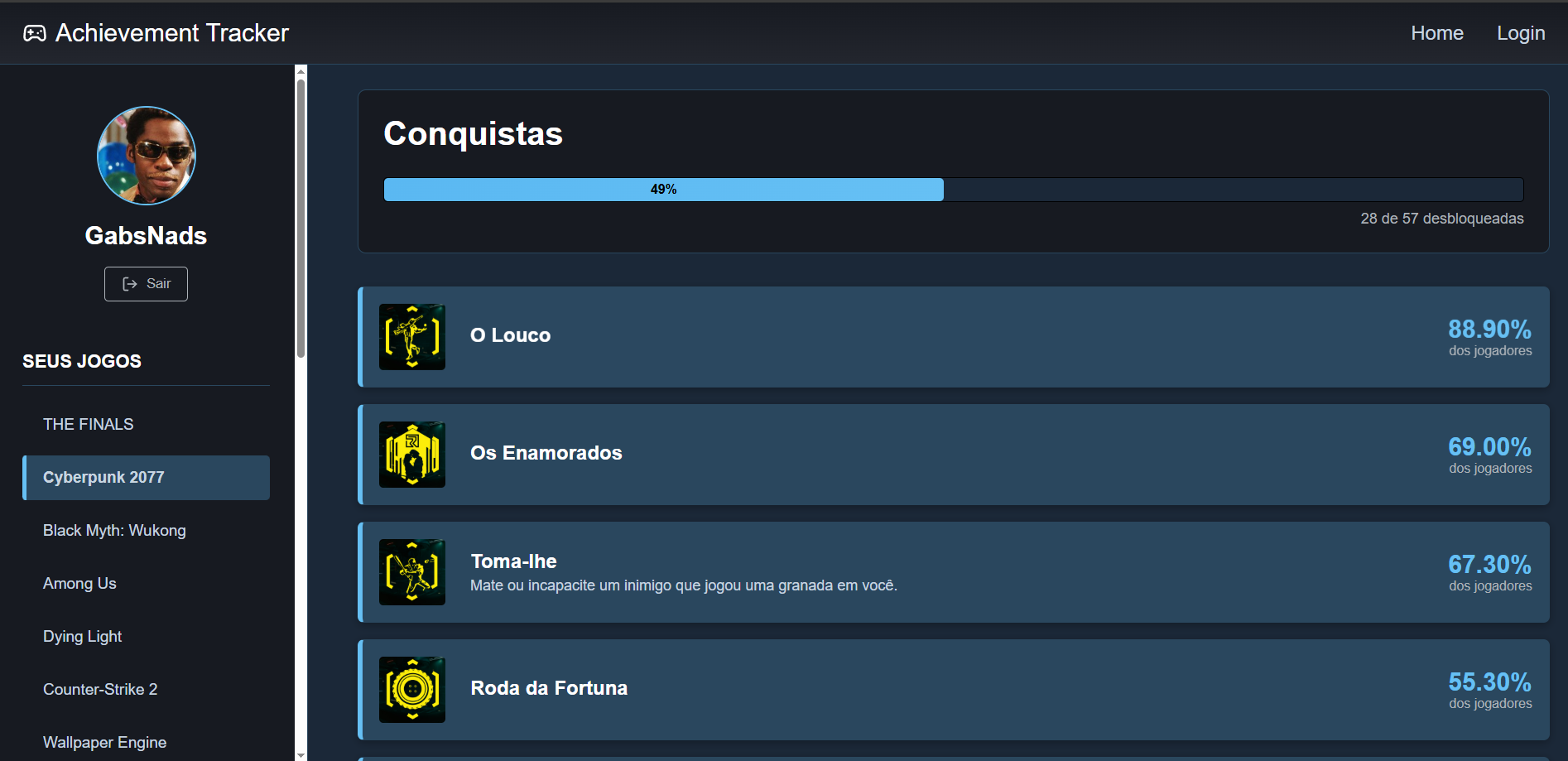 GitHub - gabrielnads/steam-achievement-tracker: Um rastreador de ...