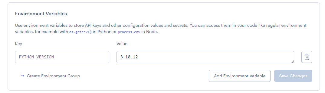 environment variable