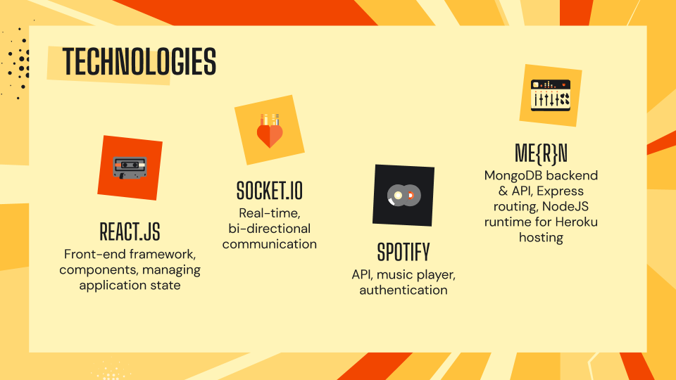 Playlistr tech stack