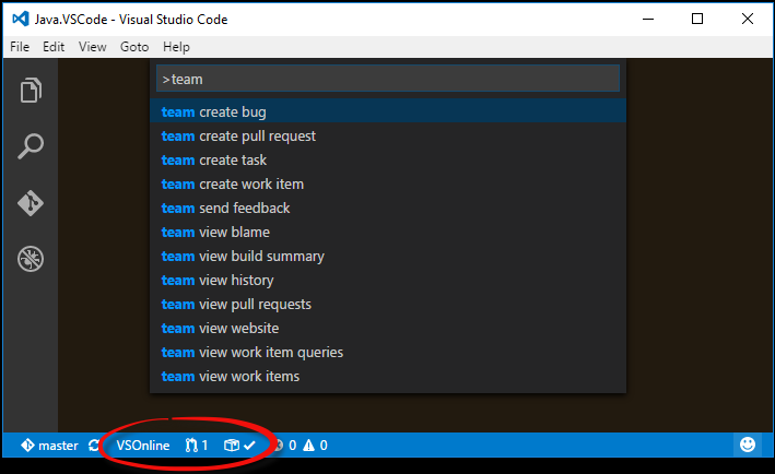 Visual Studio Team Services extension