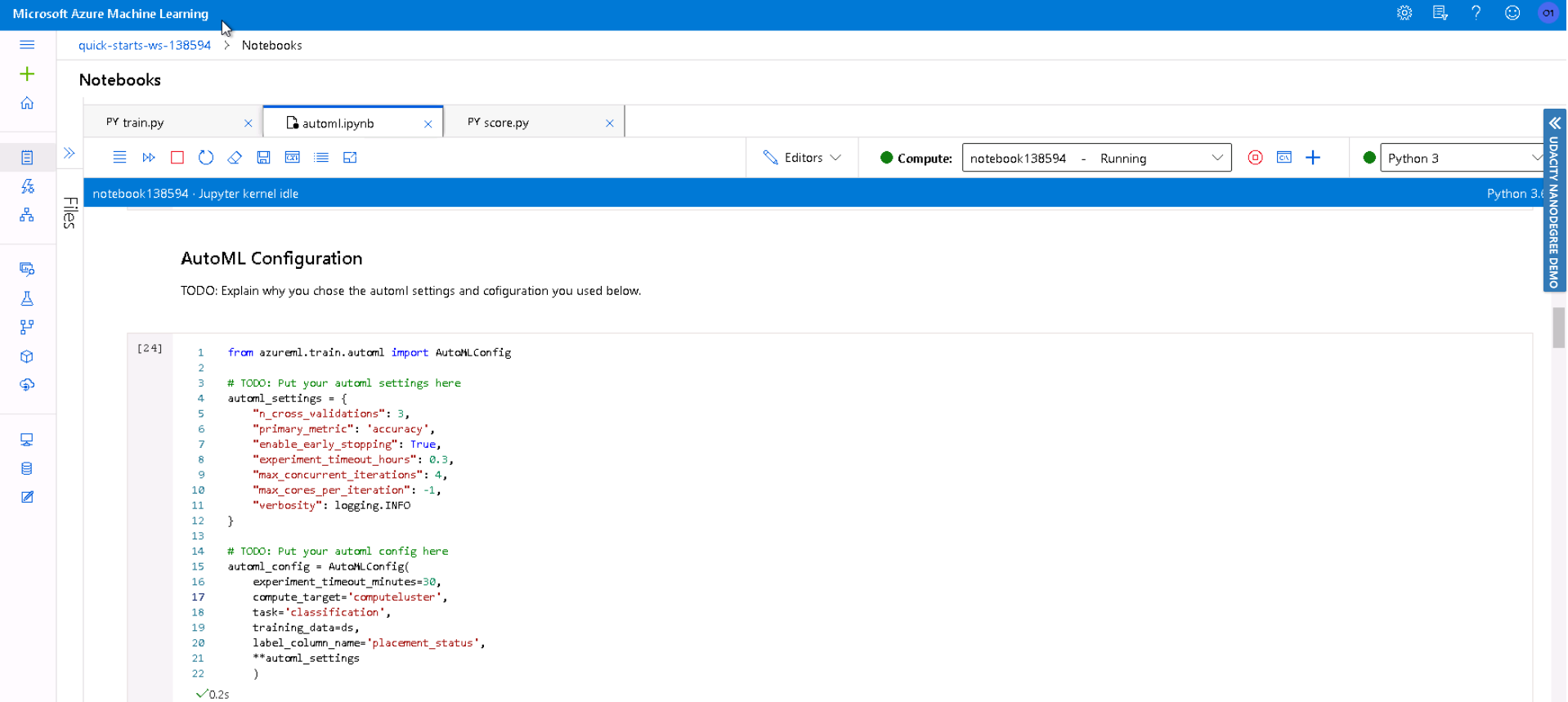 AutoML Config