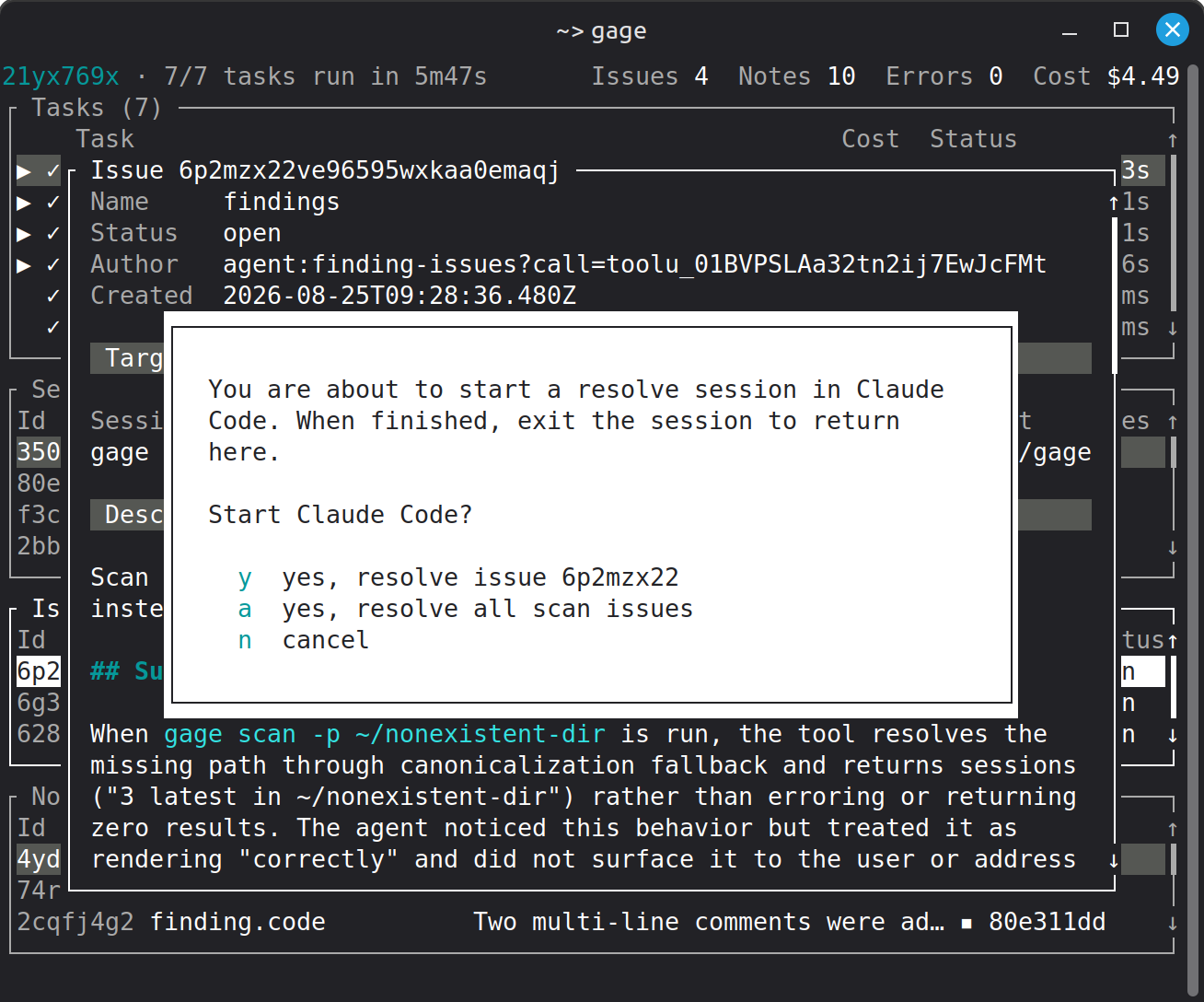 Resolve prompt