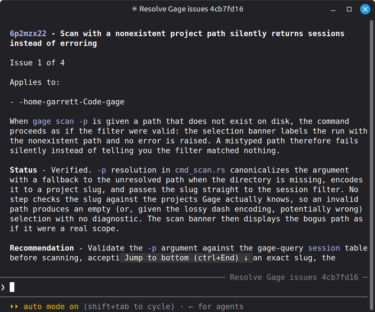 Resolve session