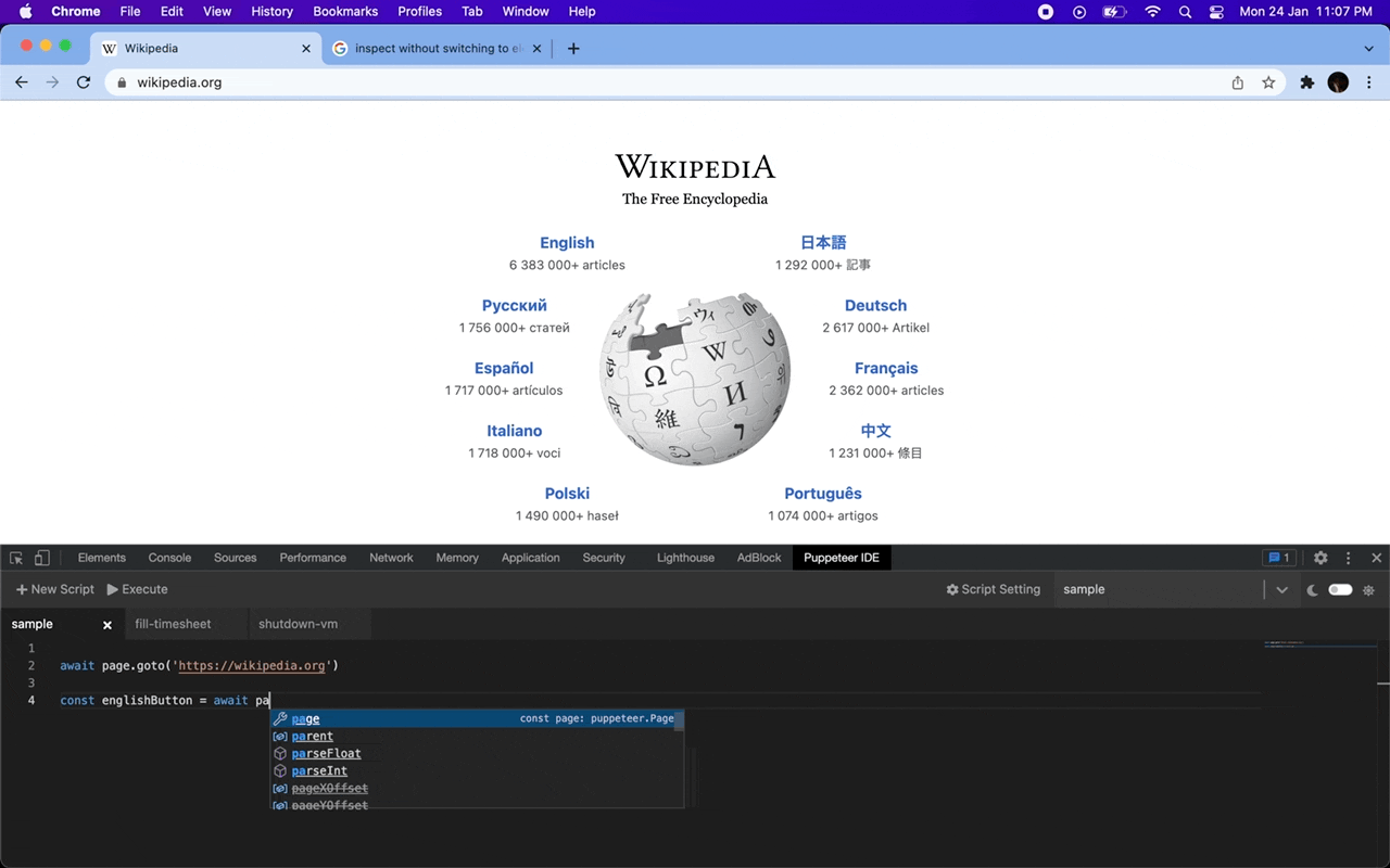 Using $0 to get selector