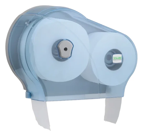 Double Mini Jumbo dispenzer za toalet papir — transparentni