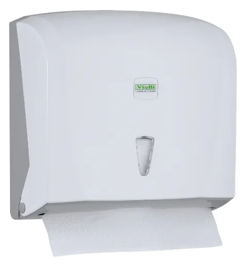 Dispenzer za papirne ubruse Z-savijanja, kapacitet 200 ubrusa — beli
