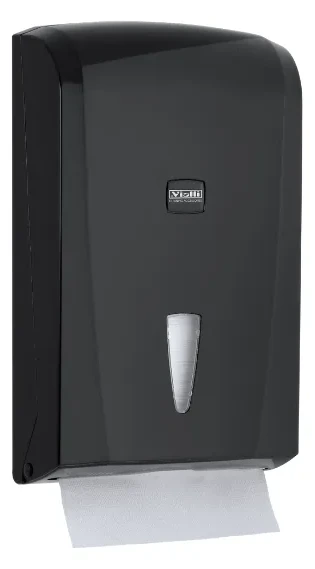 Dispenzer za papirne ubruse Z-savijanja, kapacitet 400 ubrusa — crni