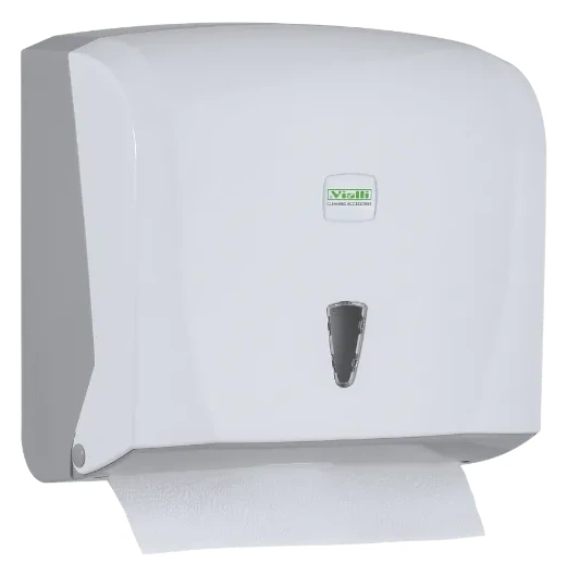 Dispenzer za papirne ubruse C-V, kapacitet 300 ubrusa — beli