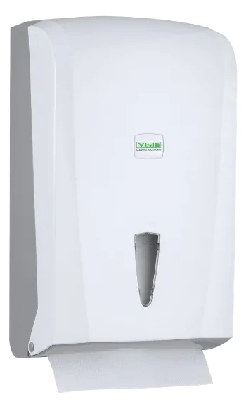 Dispenzer za papirne ubruse C-V, kapacitet 600 ubrusa — beli