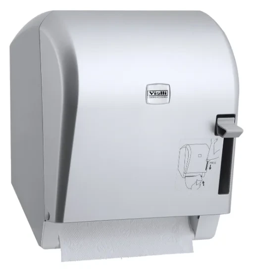 Levercut dispenzer za papirne ubruse u rolni — metalik