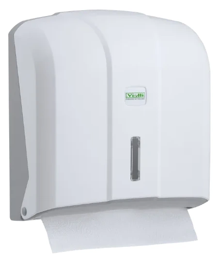 Dispenzer za papirne ubruse Z-savijanja, kapacitet 300 ubrusa — beli